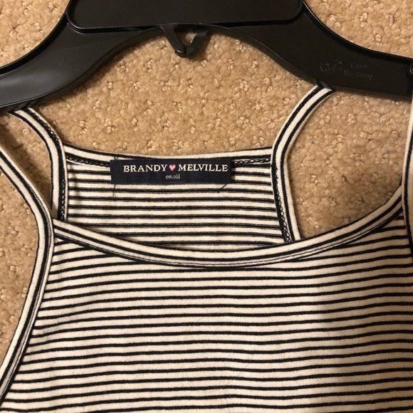 Brandy Melville Striped Crop Top - Picture 2 of 6